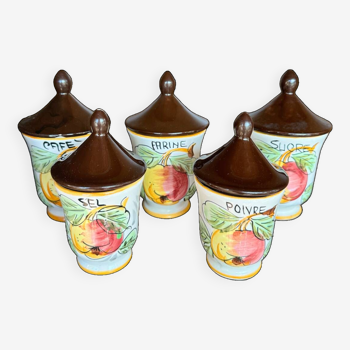 5 pots de cuisine vintage