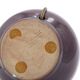 Purple ceramic lamp, silk lampshade, 70s