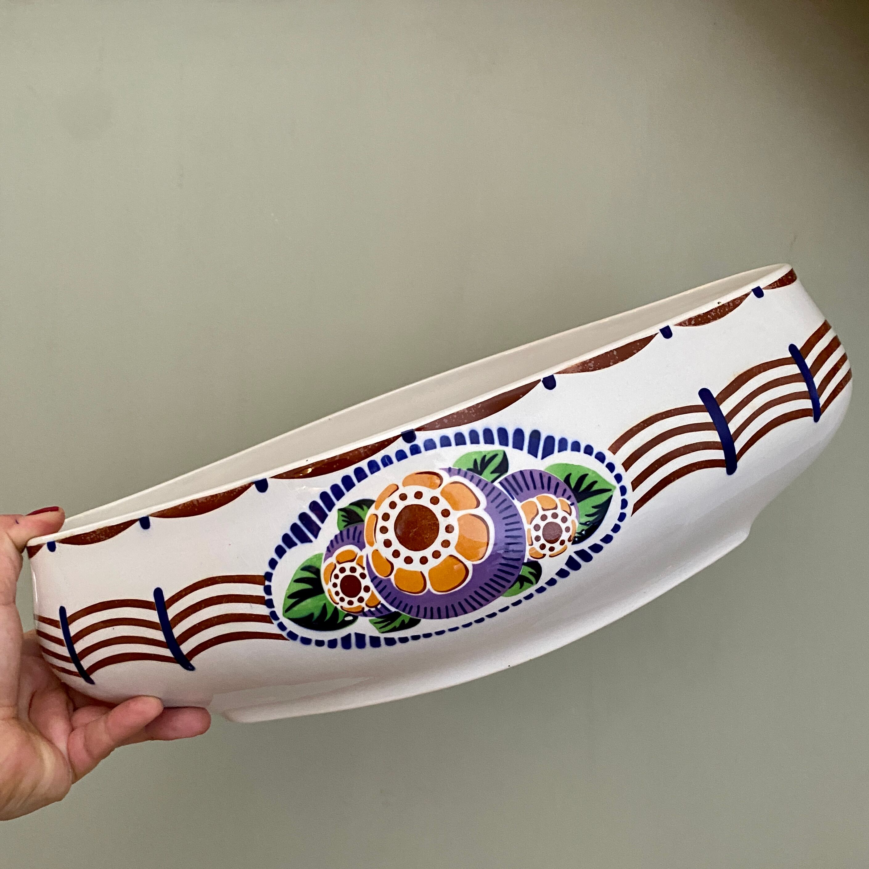 Vintage ceramic gardener sarreguemines