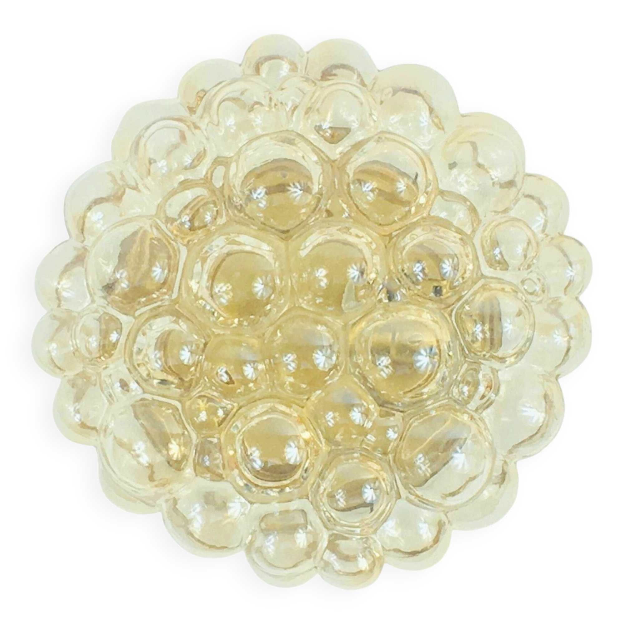 Mid Century Bubble Glass Ceiling Light H.Tynell For Limburg, Germany, 60s