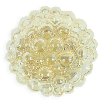 Plafonnier en verre à bulles du milieu du siècle H. Tynell pour Limburg, Allemagne, années 60