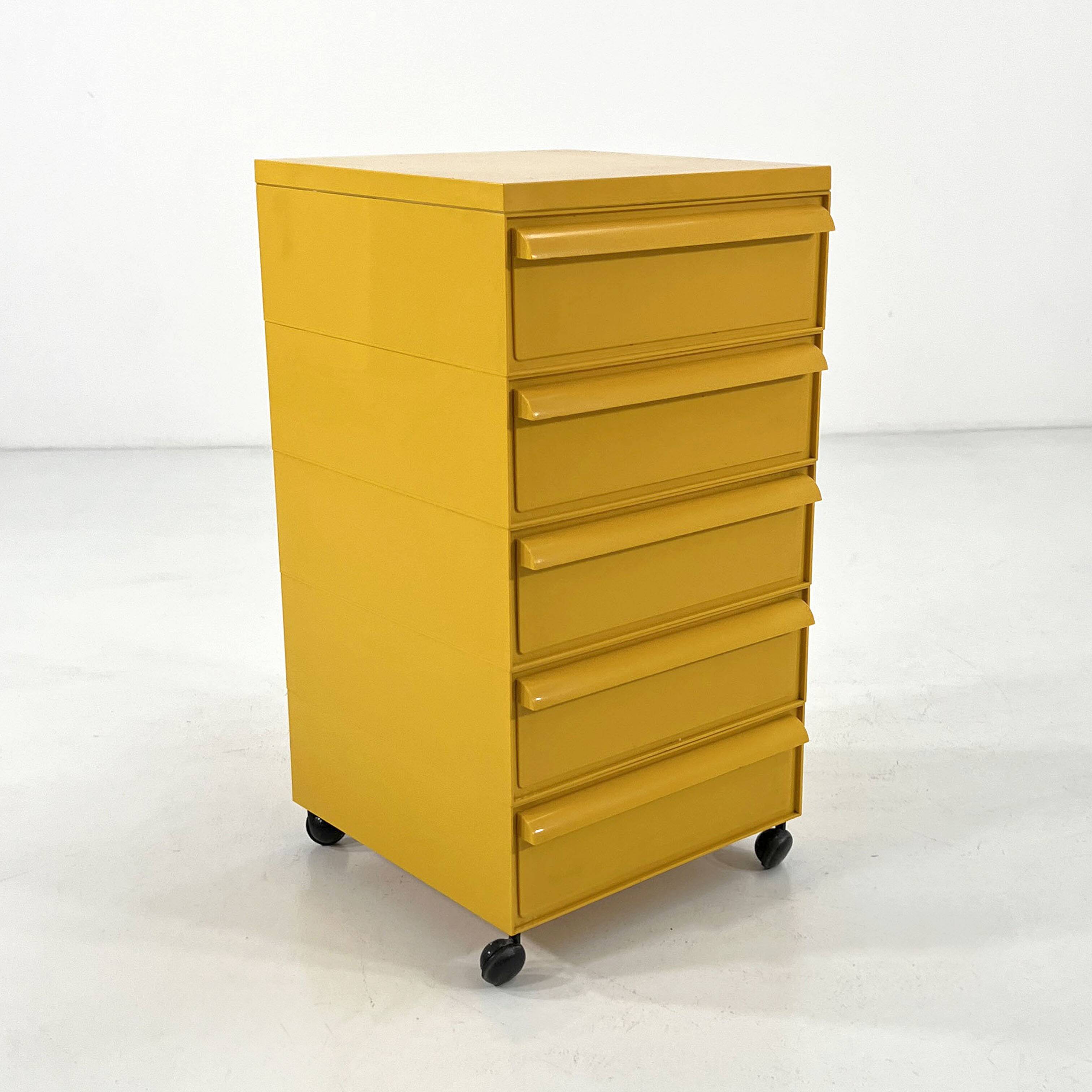 Chest of drawers with 5 drawers model "4601" by Simon Fussell for Kartell, 1970
