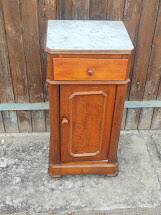 1900/1930 Marble / Louis Philippe style / Walnut / bedside table