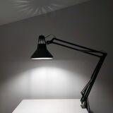 Lampe de bureau à bras oscillant vert réglable d’architecte, années 1970