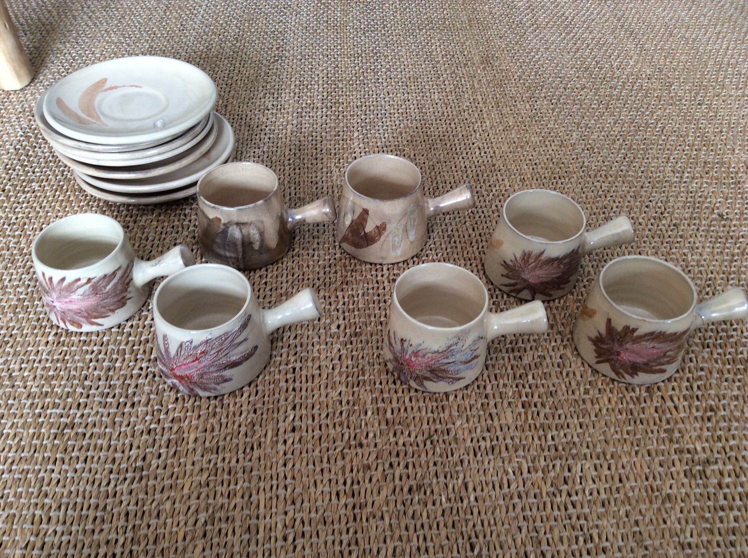 7 Vallauris coffee cups