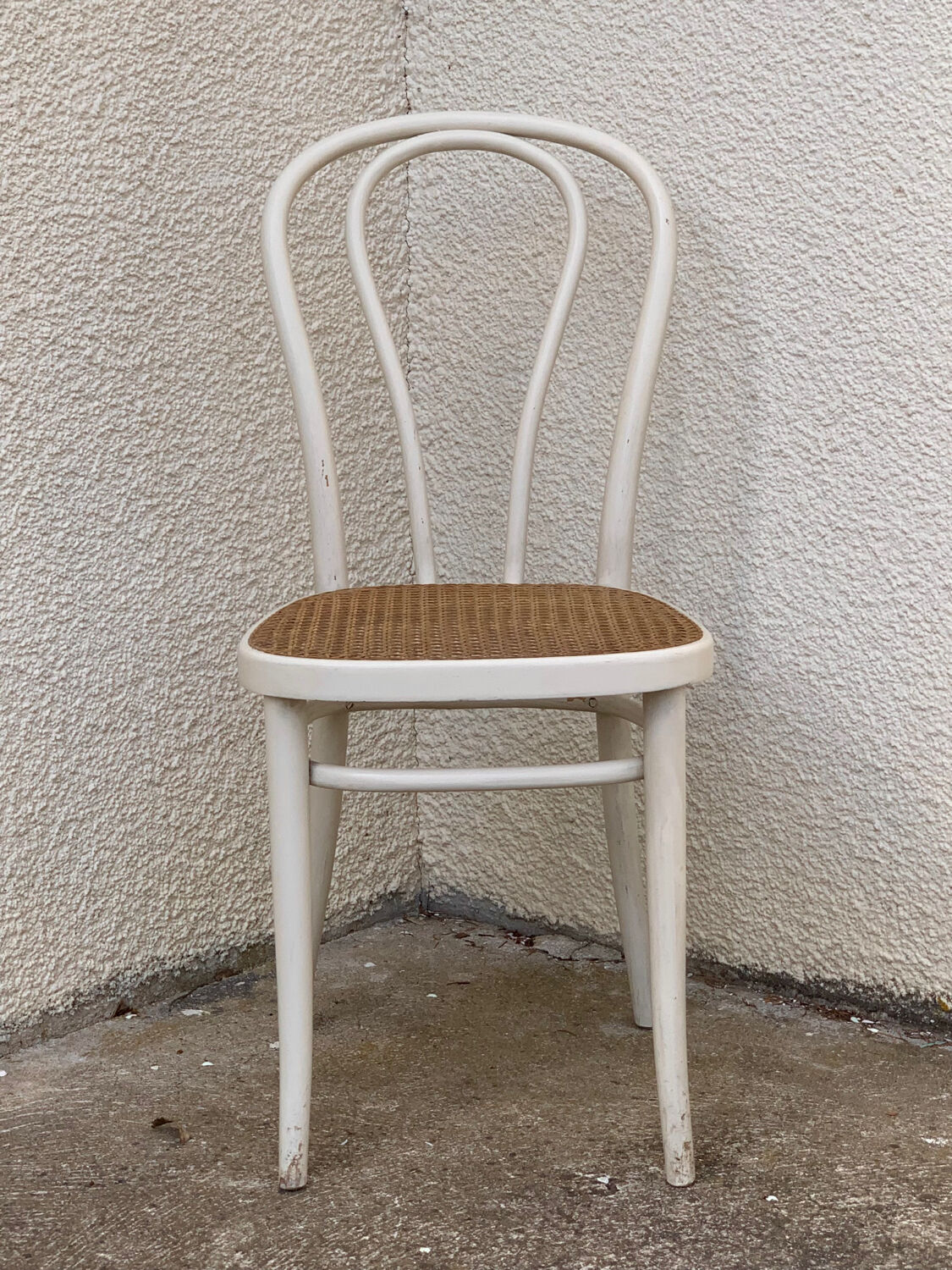 Caned bistro chair