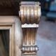 Louis XVI style fireplace in solid fir, 19th century.