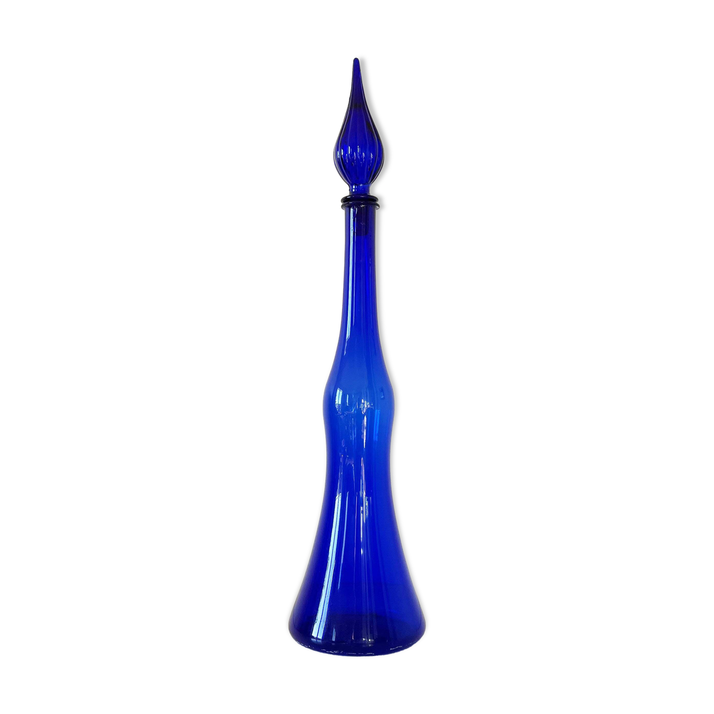 Bouteille, carafe italienne Empoli bleue