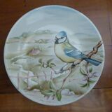 Lot de deux assiettes sarreguemines décor oiseaux