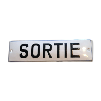 Plaque émaillée d'utilité Sortie