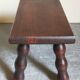 Wooden footrest stool turned solid vintage