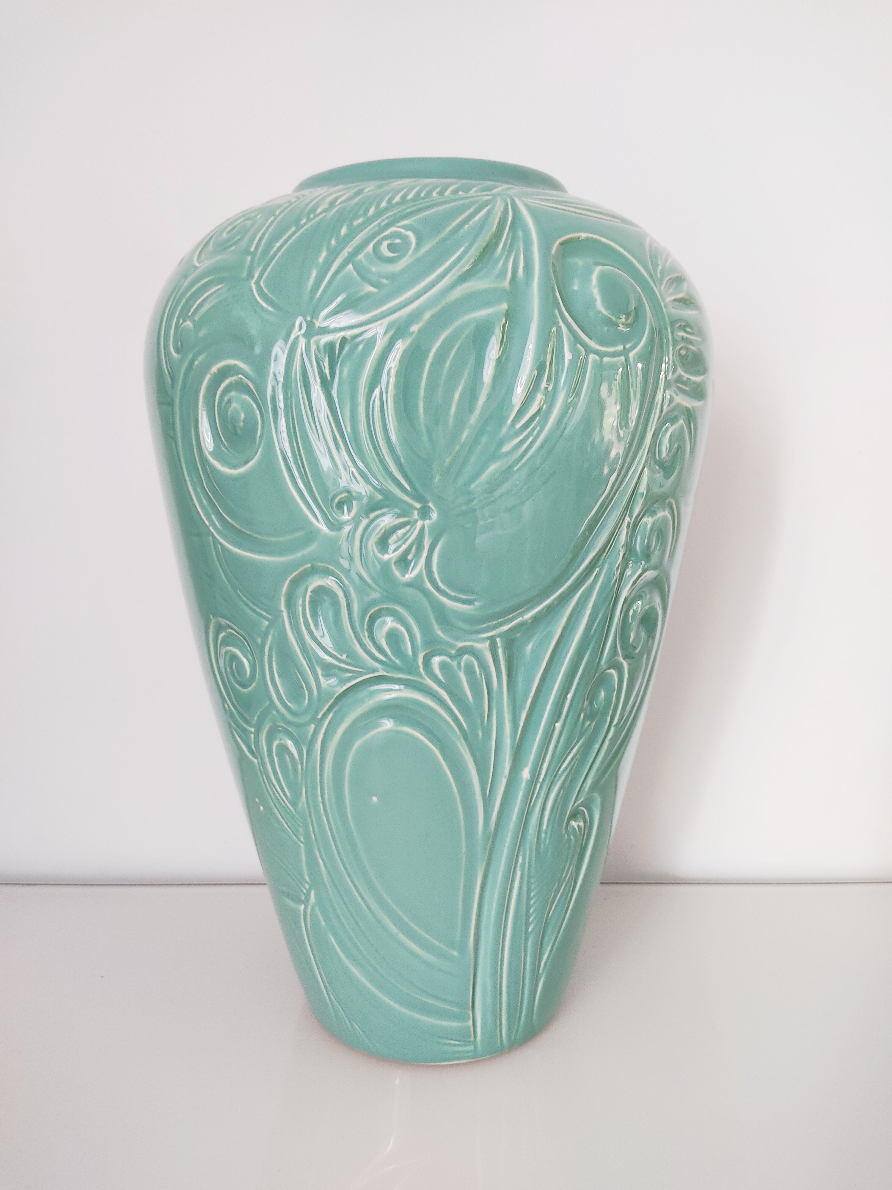 Vase Secla turquoise céramique portugaise