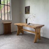 Table, mobilier de montagne en hêtre, 1950