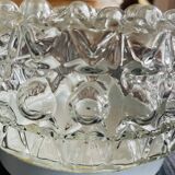 Pair glass flush mounted lamps