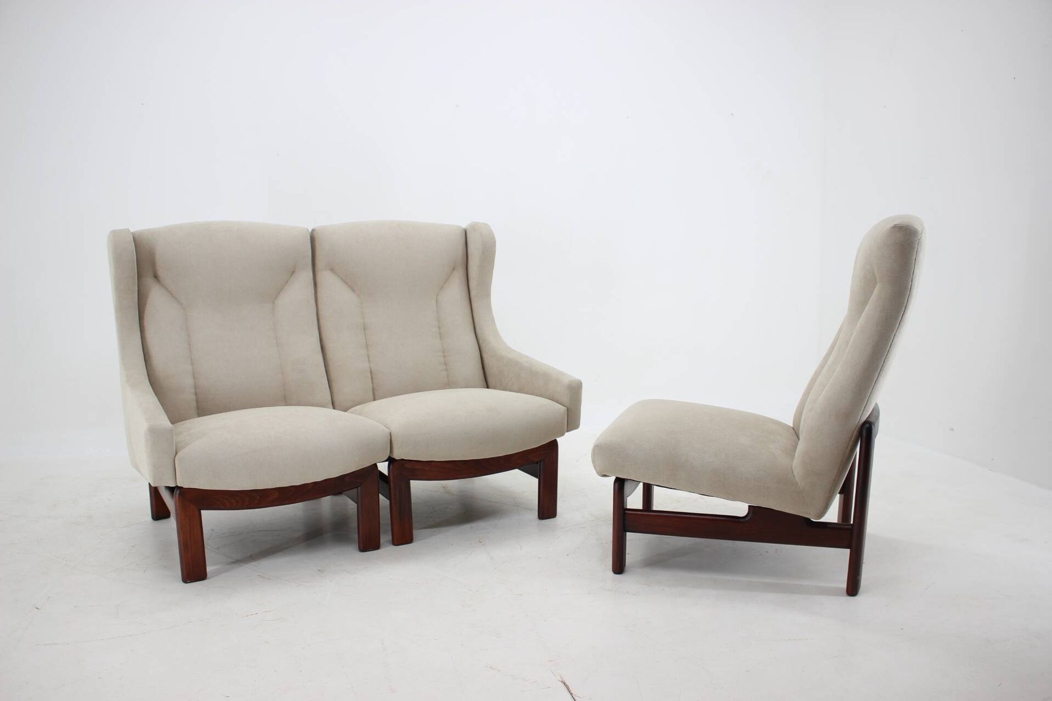 1970s modular three seater sofa by ton, czechoslovakia