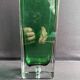 Vase rectangulaire en verre sommerso vert