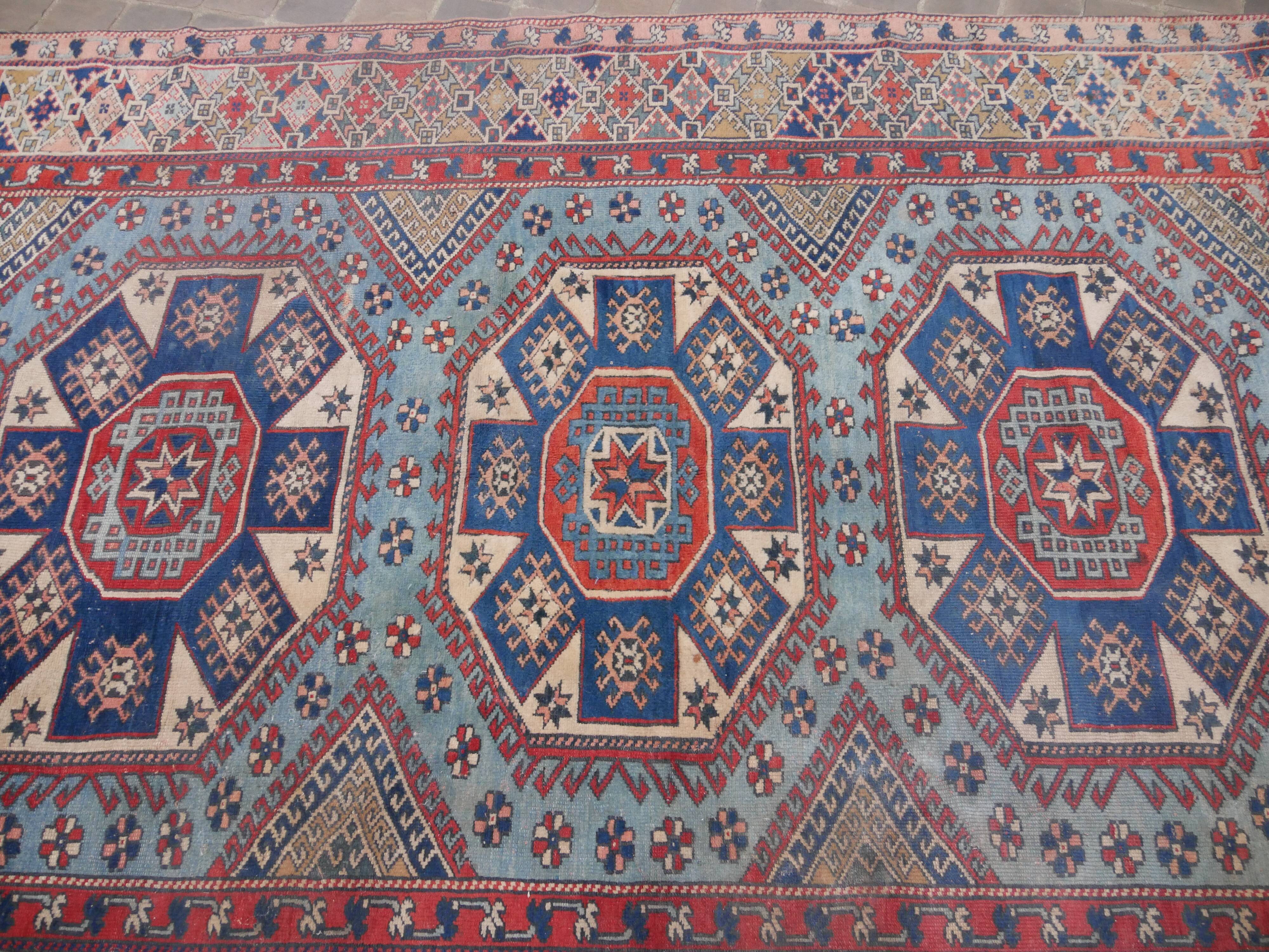 Oriental carpet handmade Turkish Vintage Bergamo