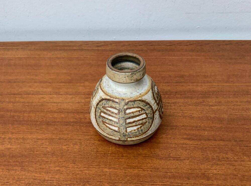 Mid-century Danish ceramic studio vase by Søholm, 1960s.