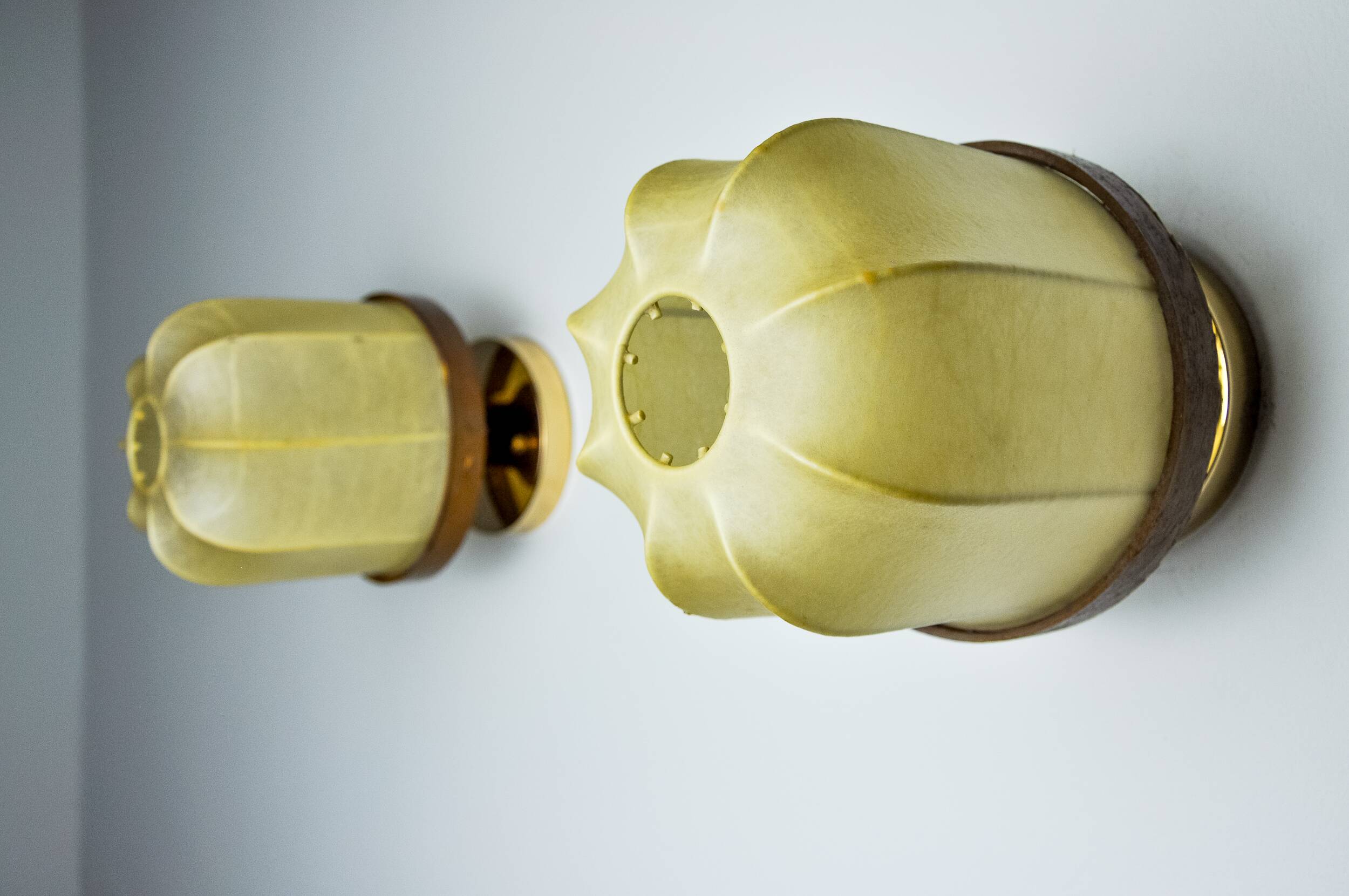 Pair of “cocoon” wall lights, Italy, 1970