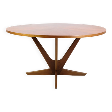 Coffee table – Round – Teak – Holger Georg Jensen – Kubus – 1960s