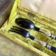 68-piece silver-plated and black ebony cutlery set with 4 velvet cases