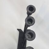 ART POPULAIRE - JUDAICA Menorah Ancien Chandelier 7 bras de lumière en fer forgé