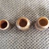 Series of 6 wooden coquetiers
