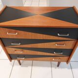 Vintage Scandinavian teak chest of drawers 1960s