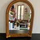 Vintage bamboo arched mirror 33x45cm