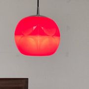 Vintage German space age glass ball pendant lamp by Peill & Putzler, 1970s.