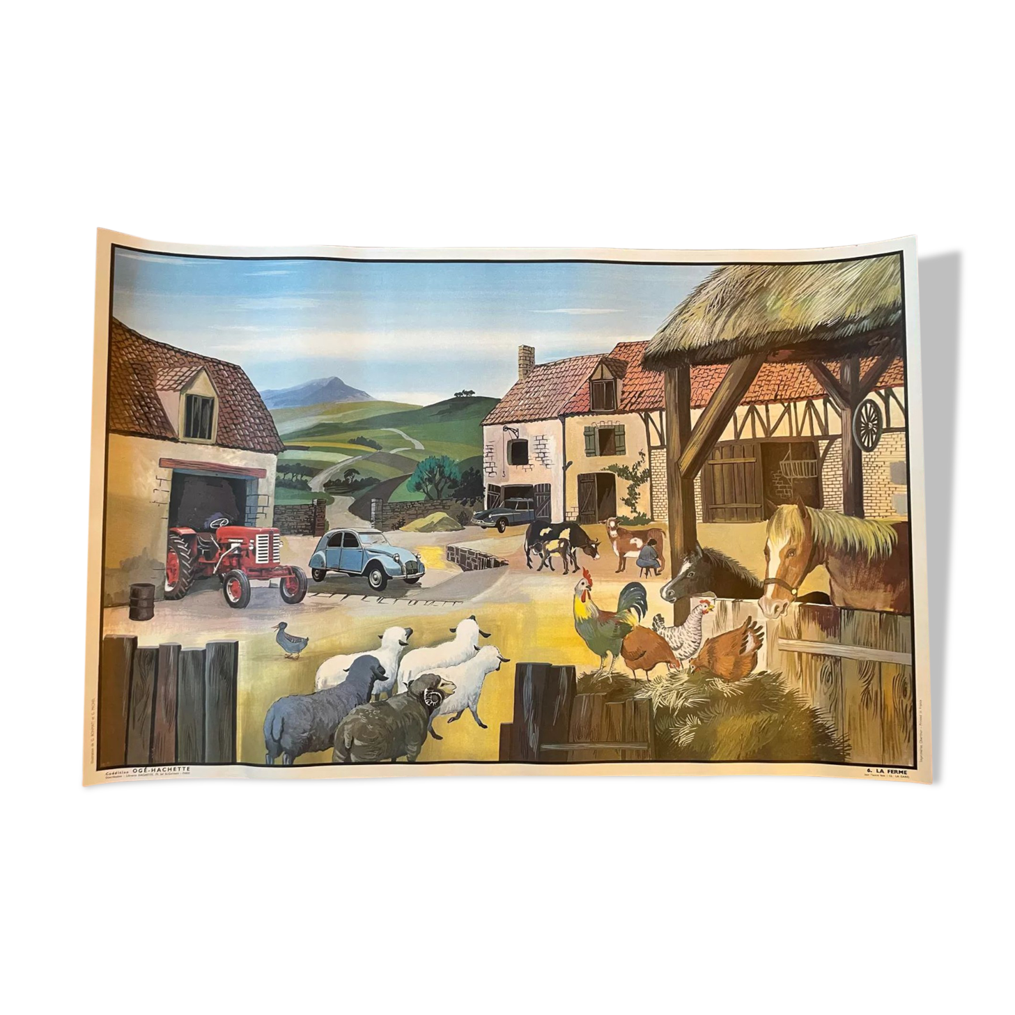 Ogé-Hachette poster "the farm / the station"
