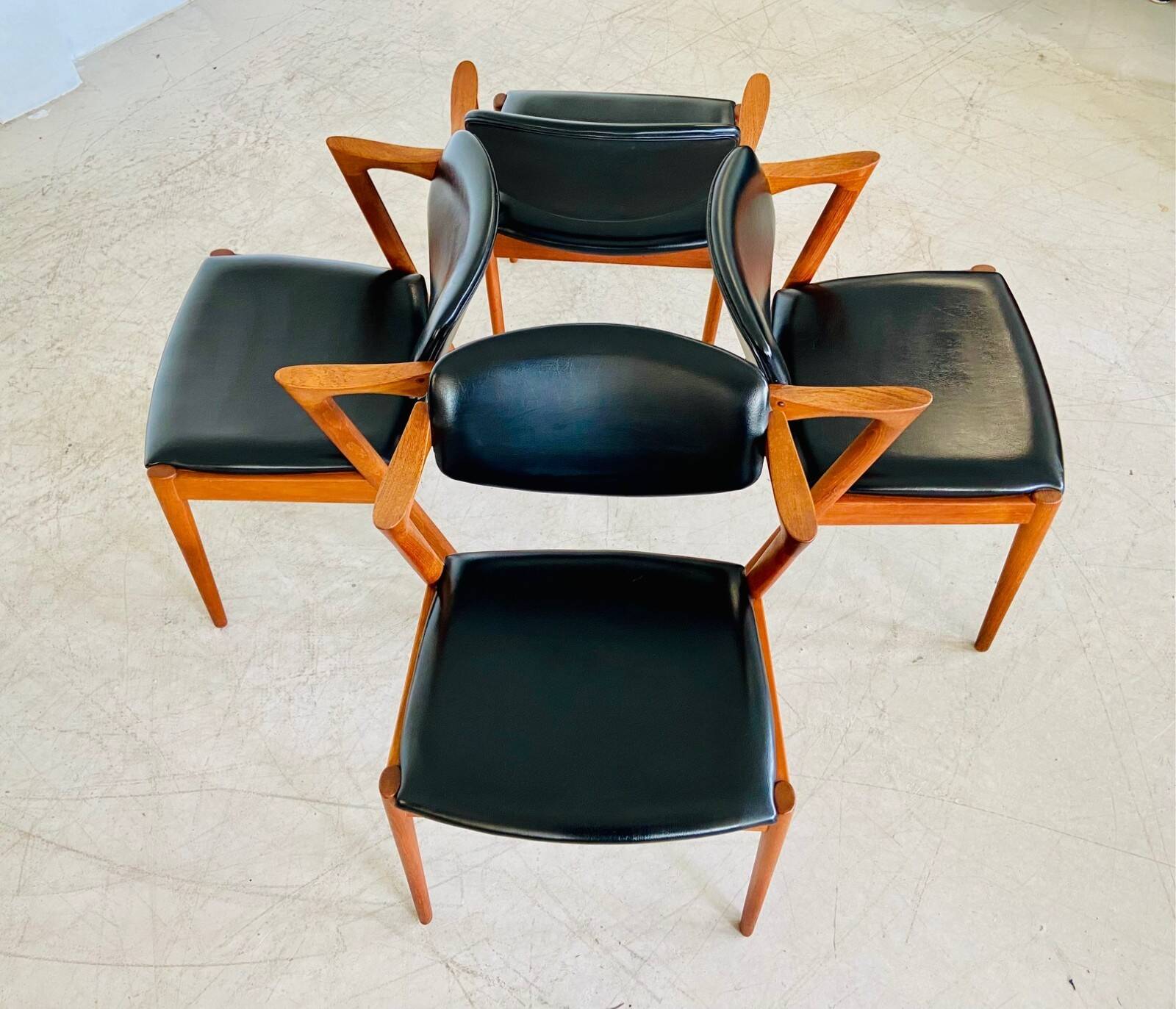 Danish vintage Kai Kristiansen model 42 chairs for Schou Andersens Møbelabrik