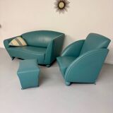 Living room sofa and armchair Atlantis design from the 90s by Wittmann vintage