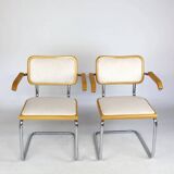 Pair of B64 velvet chairs
