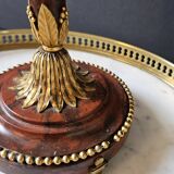 Ostrich Egg, Base in Brass and Brown Marble Empire Napoleon III H: 35cm