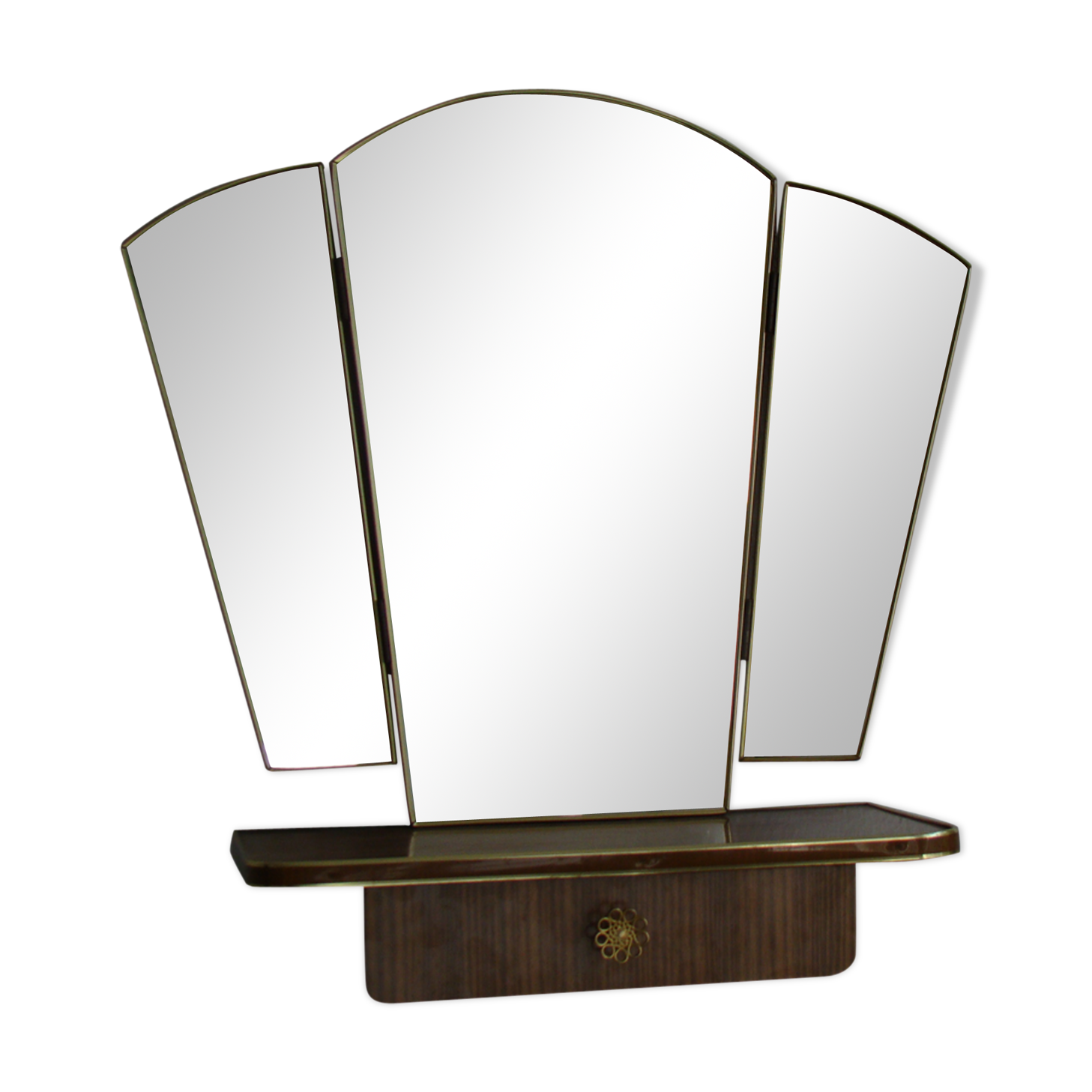 50s Wall mounted folding mirror - 60 x 60cm