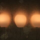 3 Wilhem Wagenfeld wall lamps, Peill & Putzler, "Muschel", 1950s