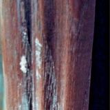 Vintage wooden rectangular mirror 129 x 39 cm