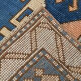 Tapis persan bleu fait main unique 6x11, 188x328Cm