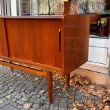 Sideboard two sliding teak doors 60s