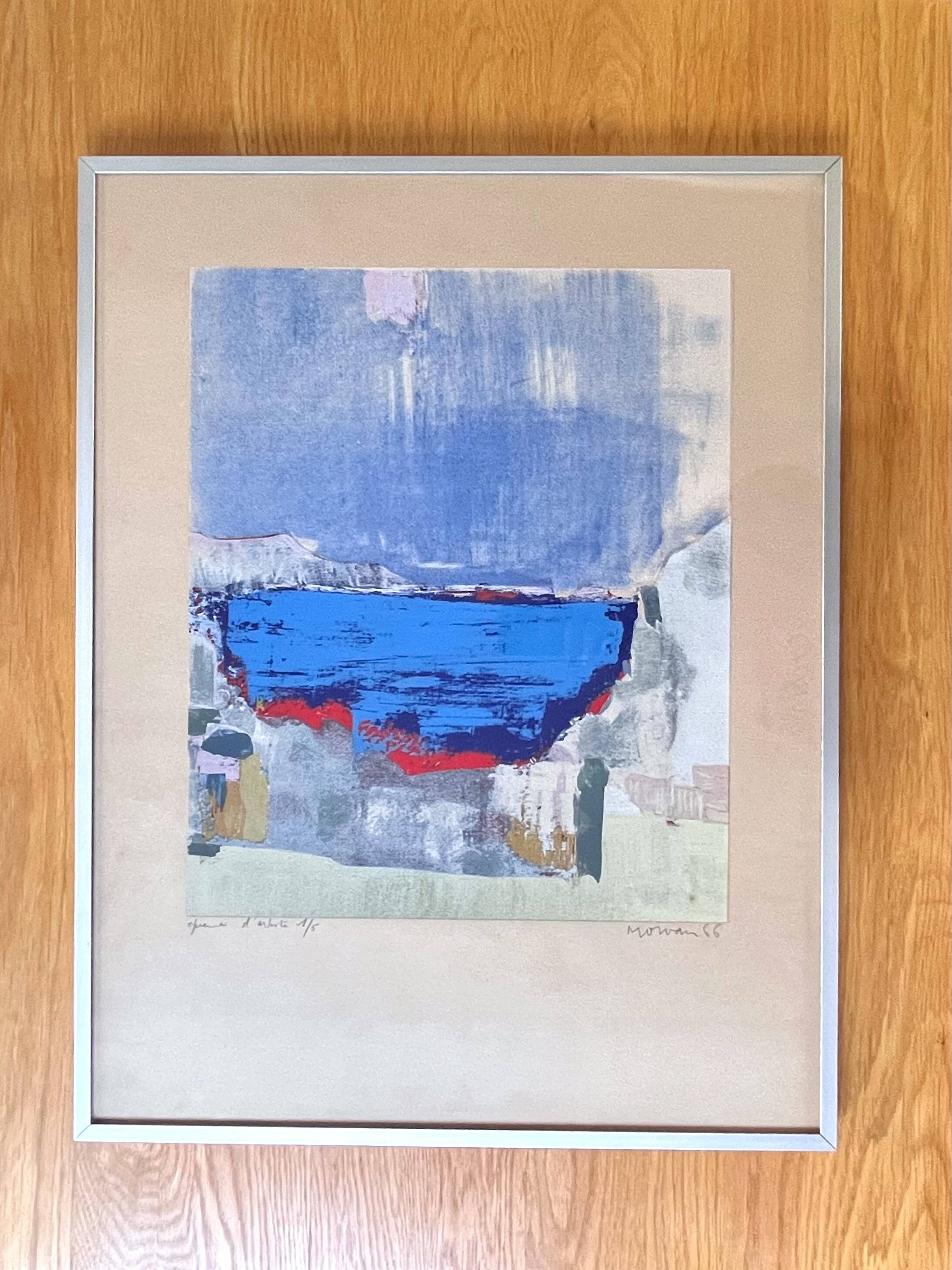Mowan 1966 - Signed artist's proof - Abstract lithograph