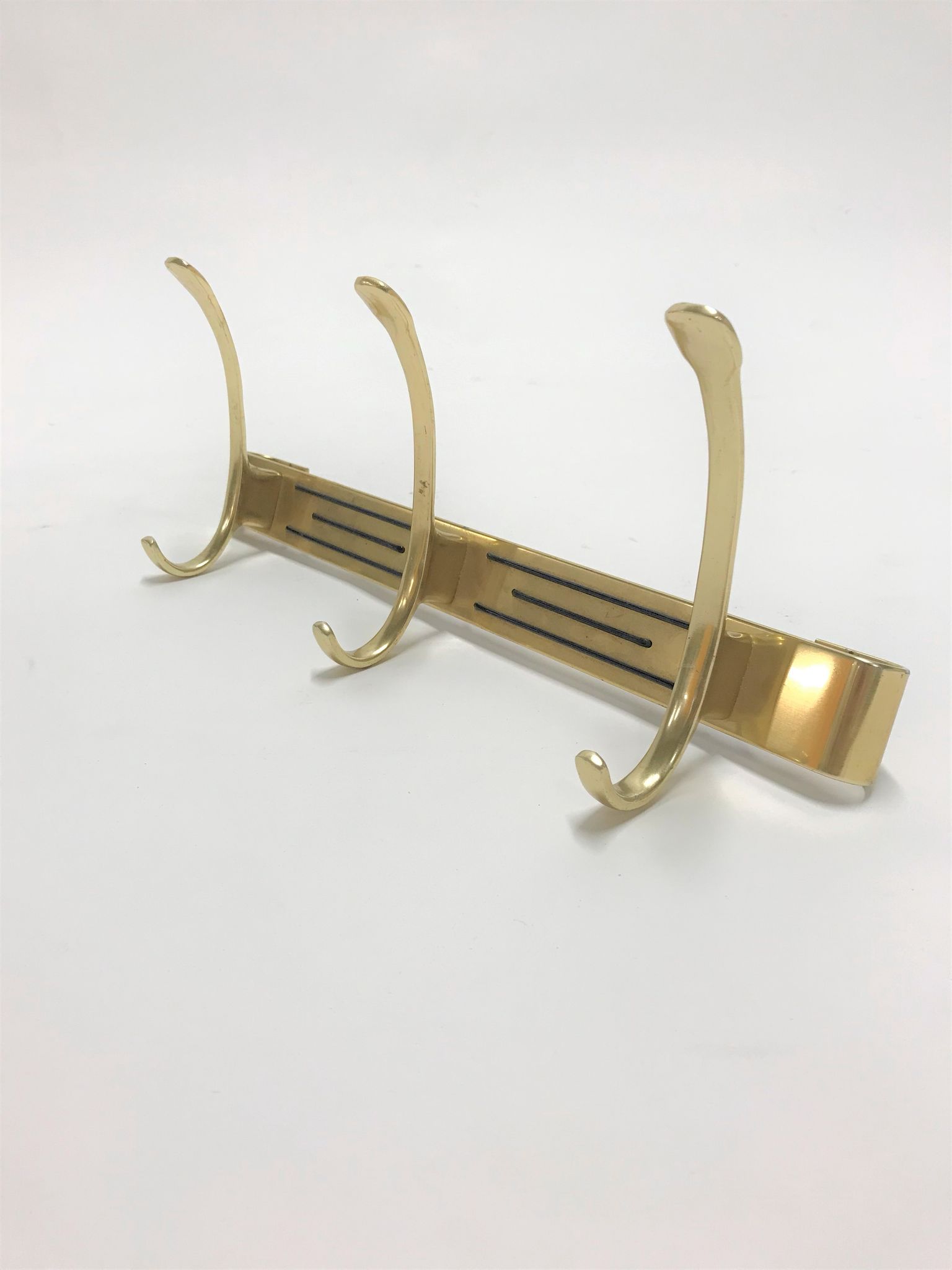 Vintage brass coat rack, 1970s