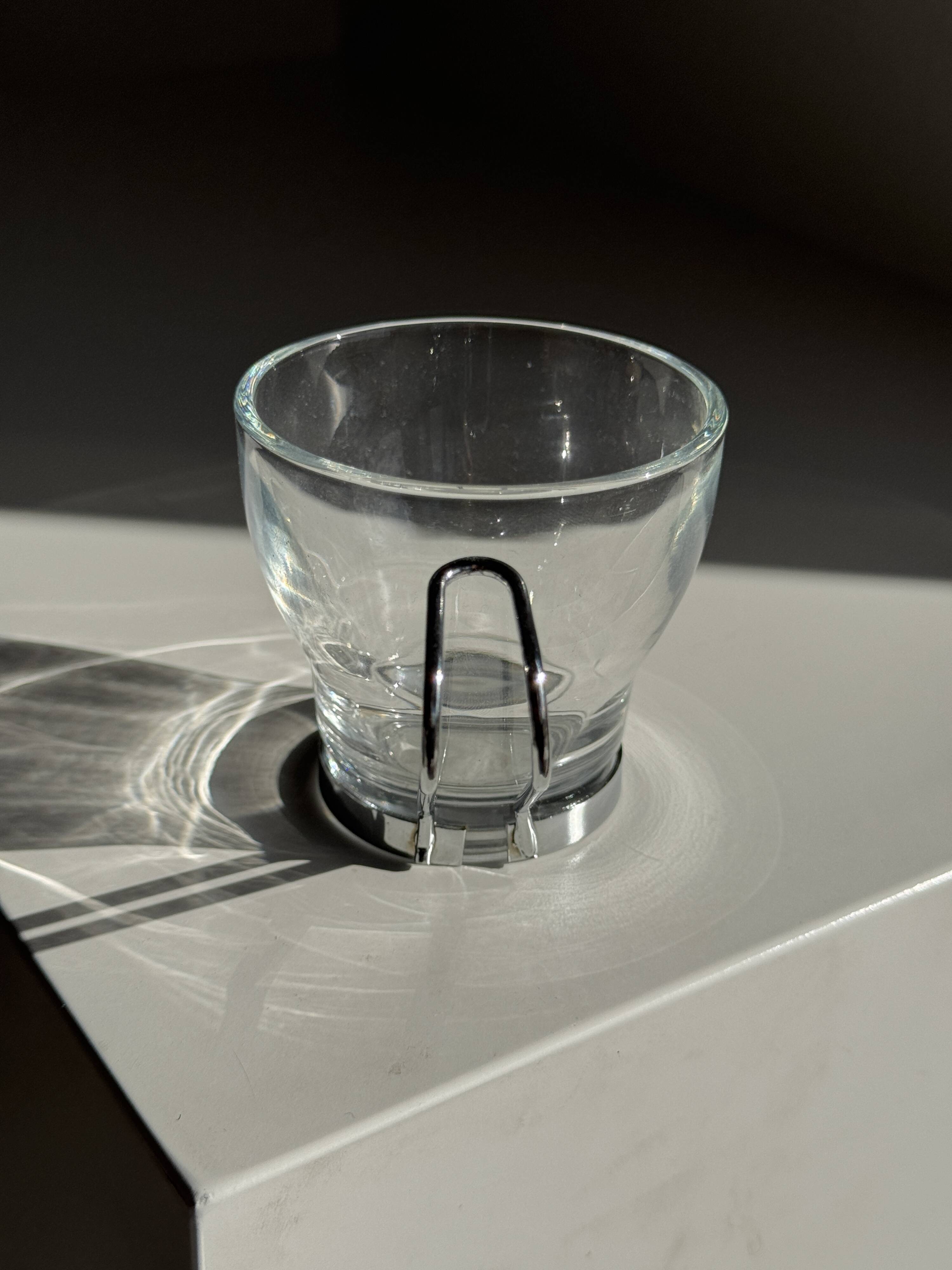 Set of 9 vintage Italian cups with metal handles.