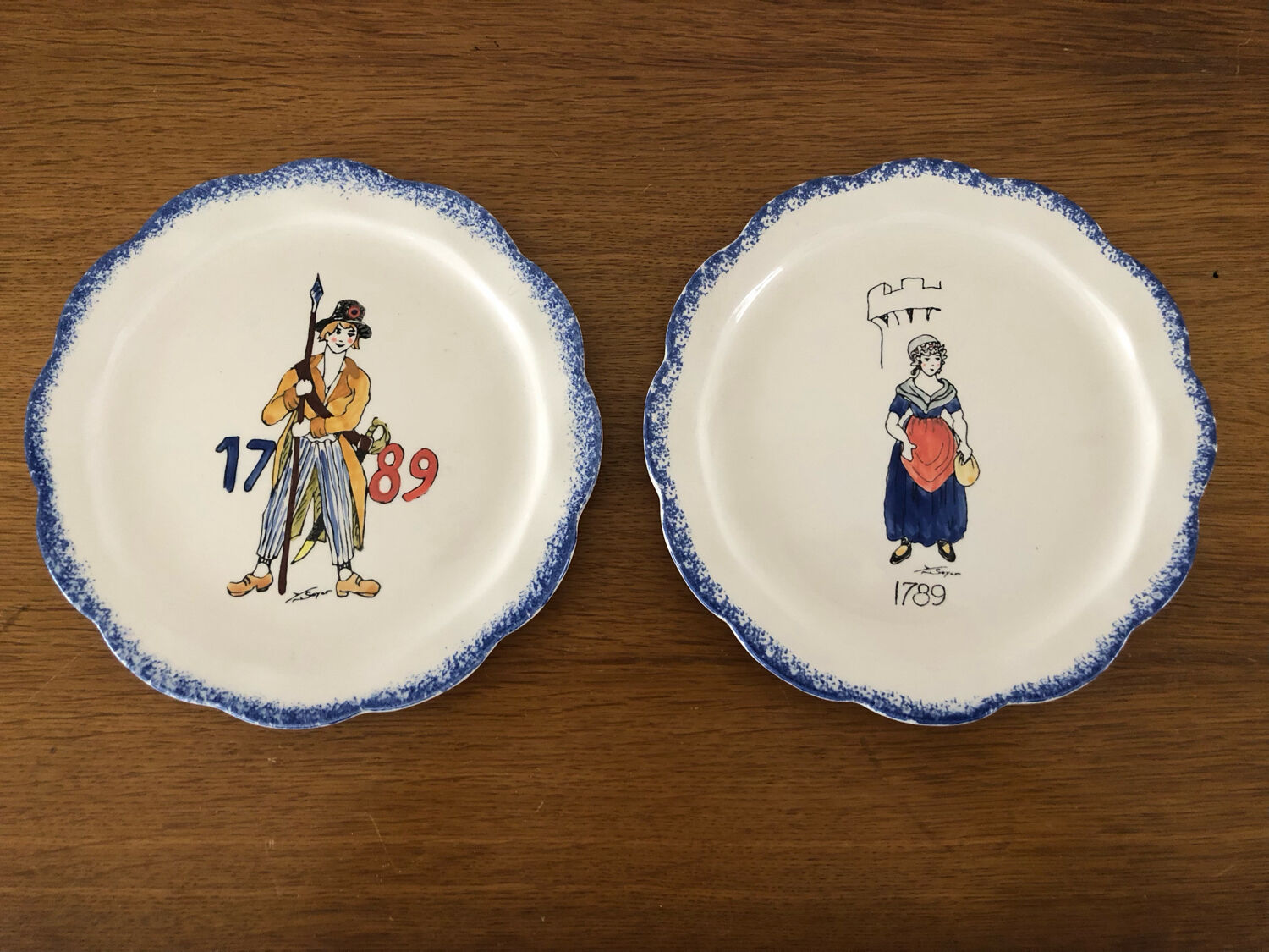 2 assiettes du Bicentenaire de la Révolution