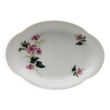 Oval serving dish in Limoges porcelain, Chastagner