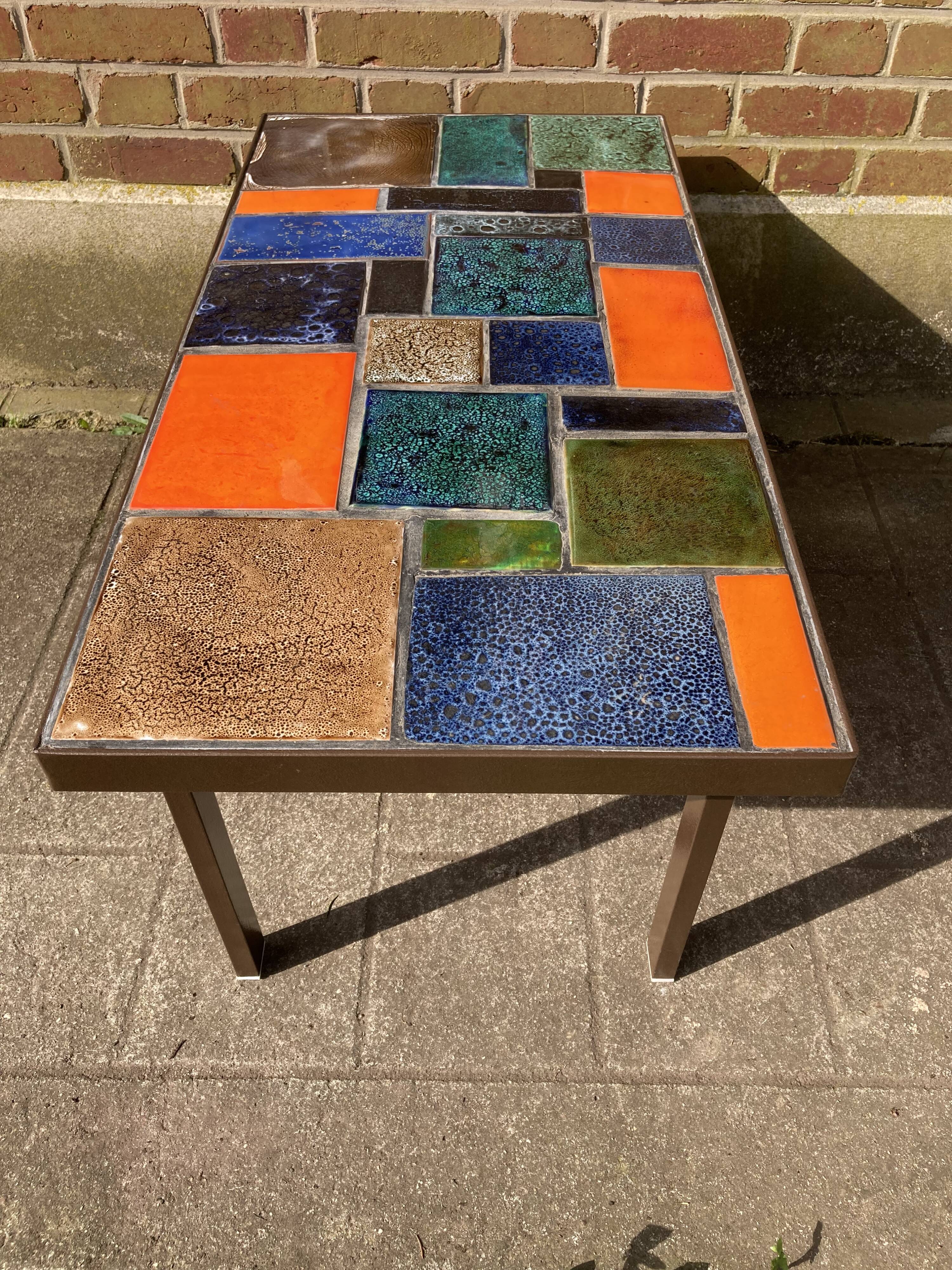 Vintage ceramic coffee table 1970
