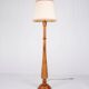 Paire de lampadaires en bois tourné style Art Deco, France, milieu XXe