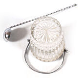 Chrome and glass ice bucket