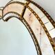 Large vintage Spanish Venetian-style wall mirror, brass, 1980s Hollywood Regency