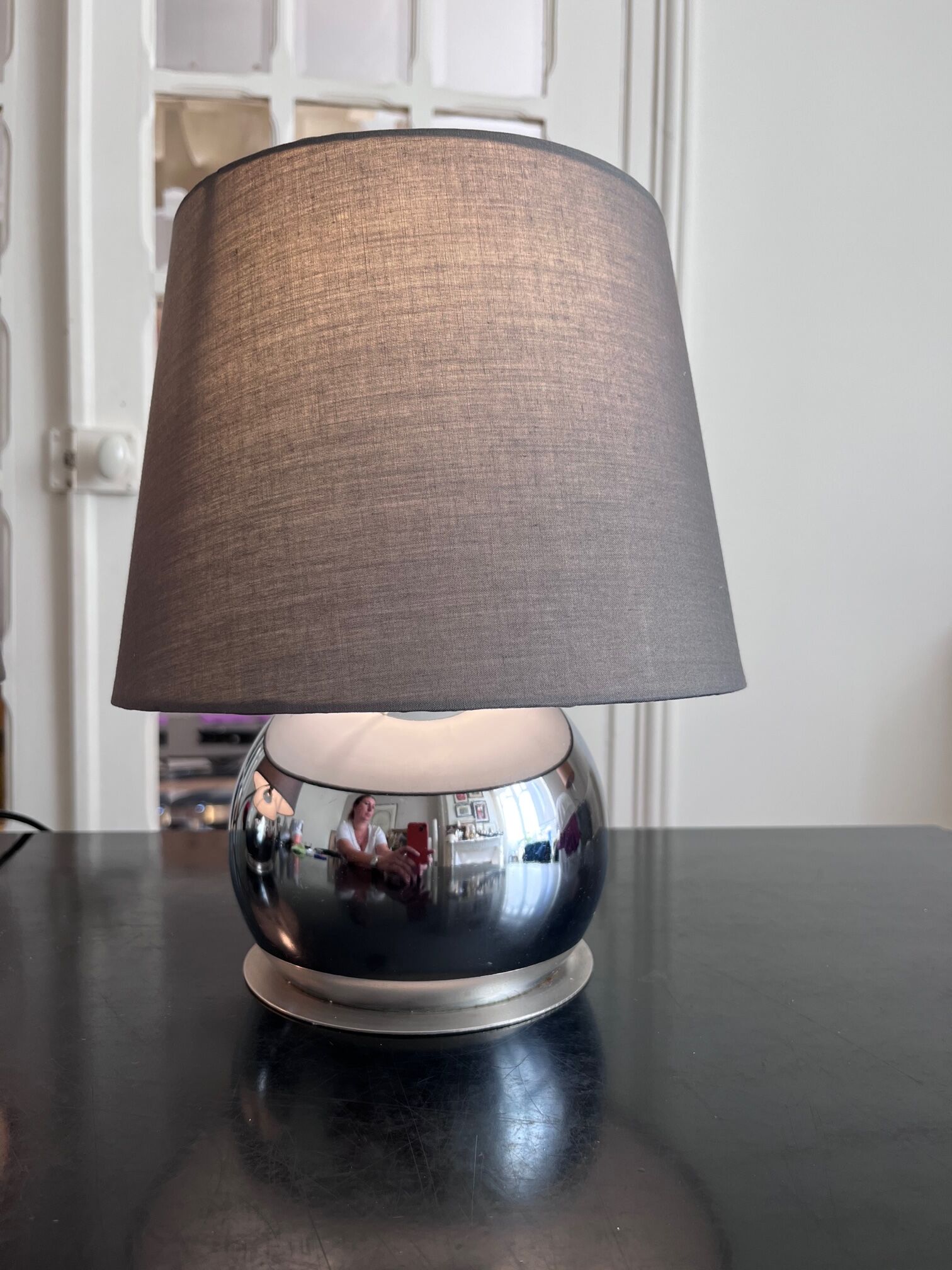 Pair of chrome lamps 1970